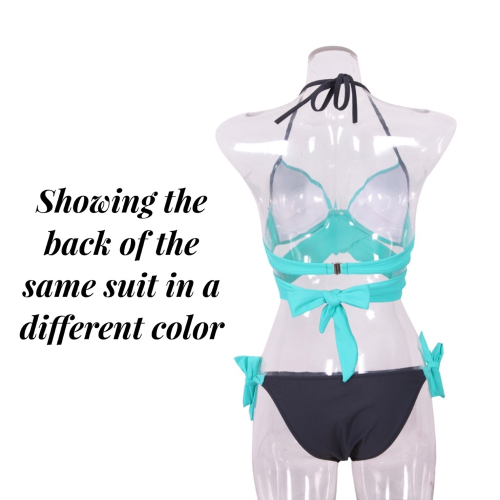 Sexy Criss Cross Push Up Bandage Bikini with Ties - Picture 5 of 10